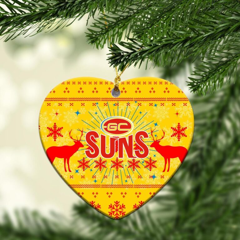 AFL Gold Coast Suns Christmas Ornament - Christmas Ugly Style