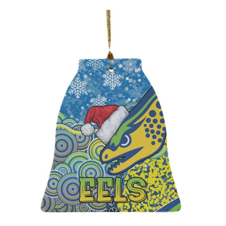 Eels Christmas Rugby Ceramic Ornament - Christmas Indigenous Eels