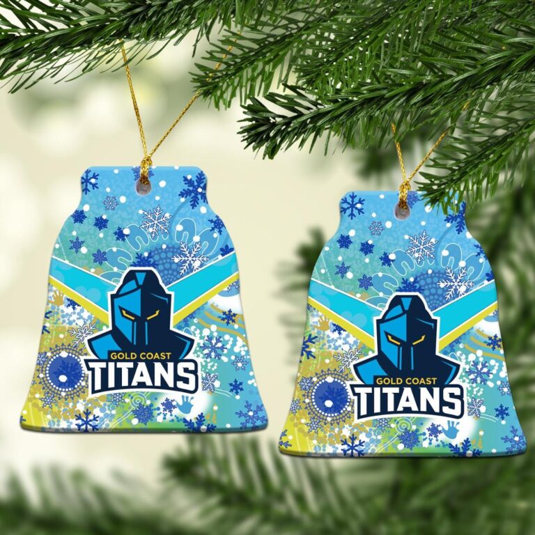 Gold Coast Titans Christmas Ornament Snow
