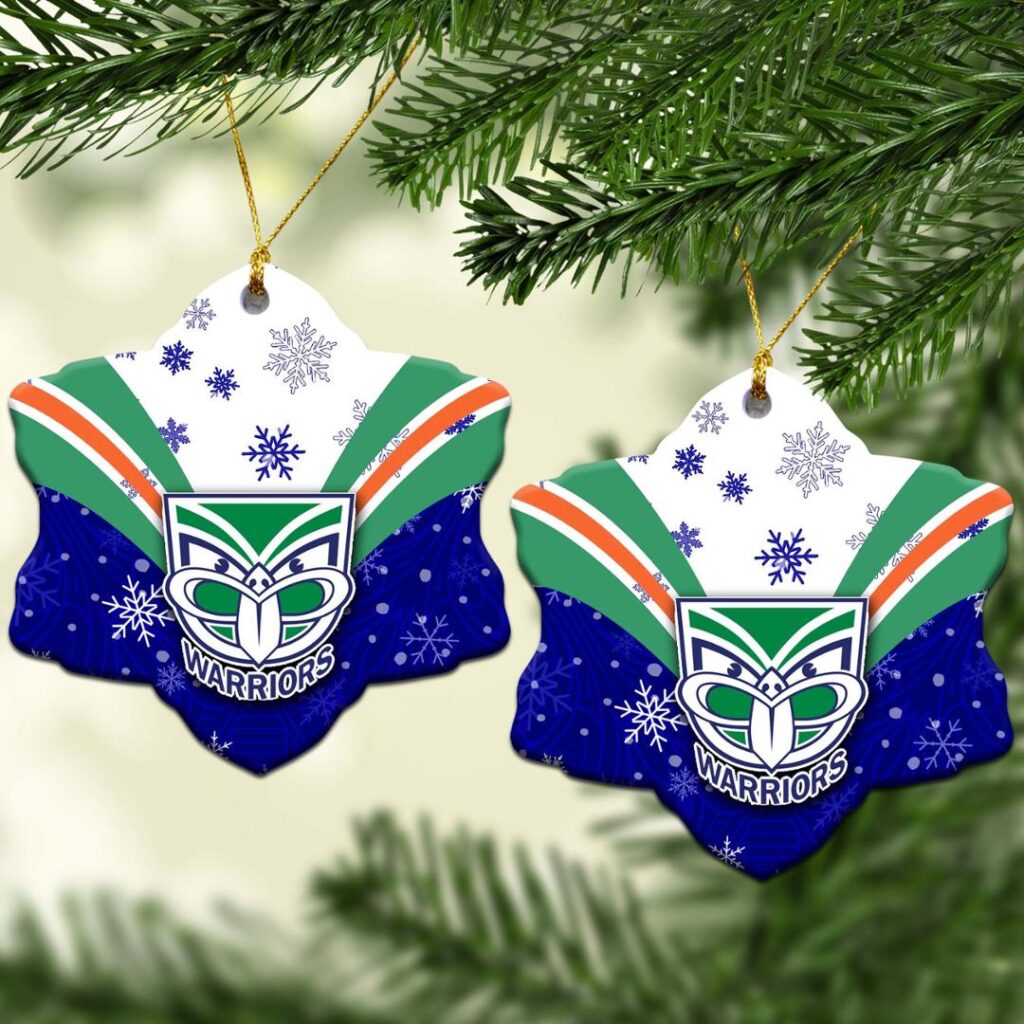 New Zealand Warriors Christmas Ornament Snow