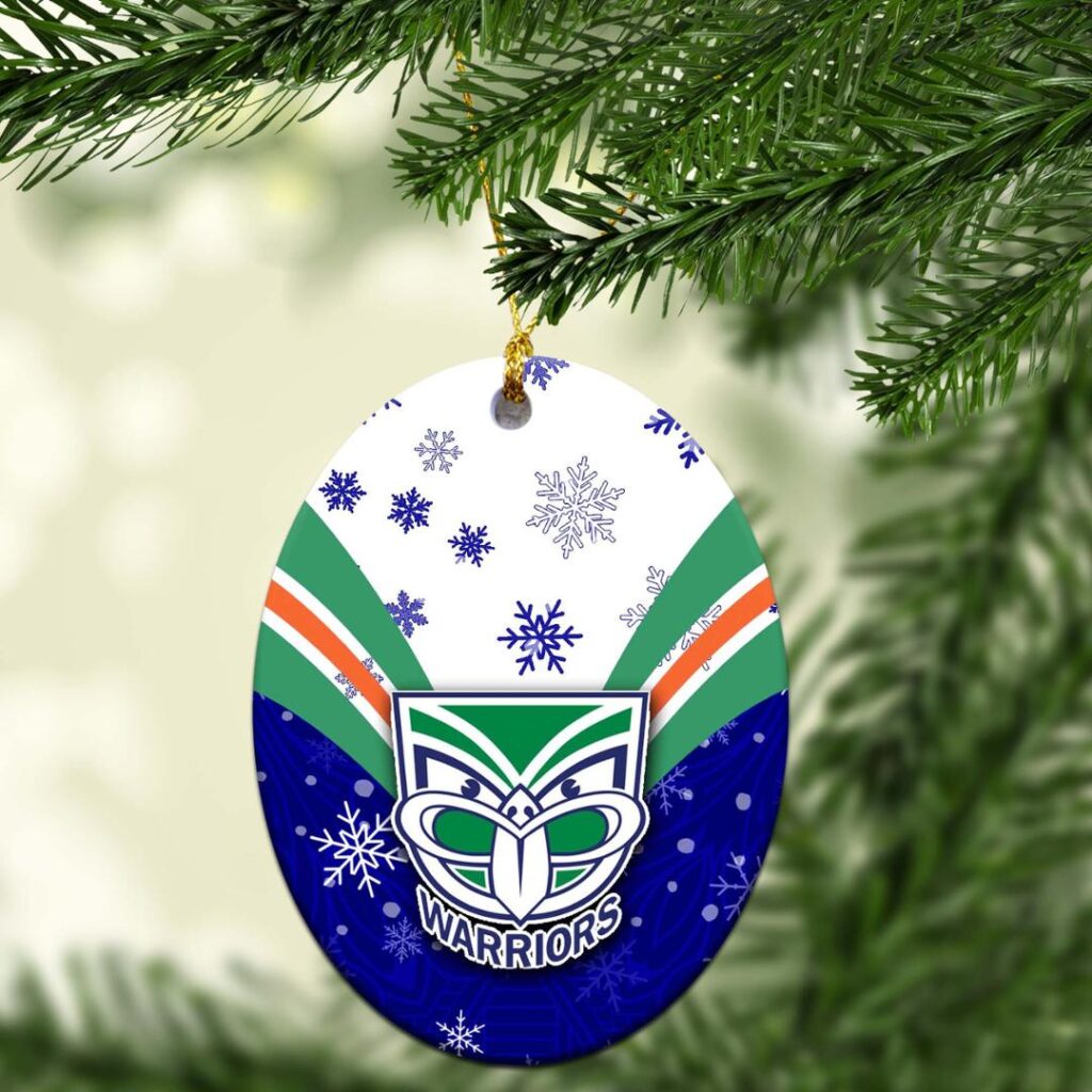 New Zealand Warriors Christmas Ornament Snow
