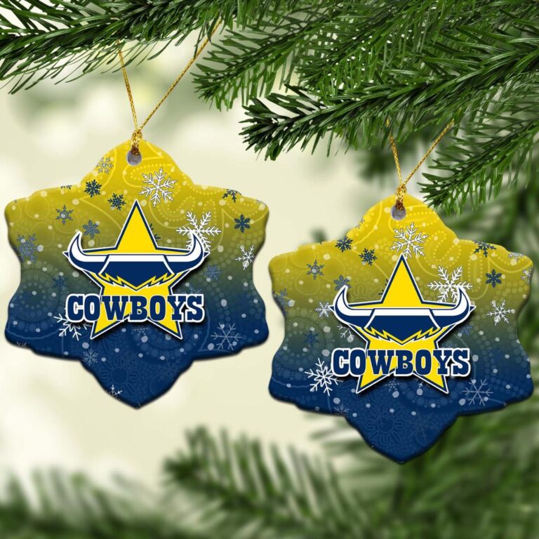 North Queensland Cowboys Christmas Ornament Snow