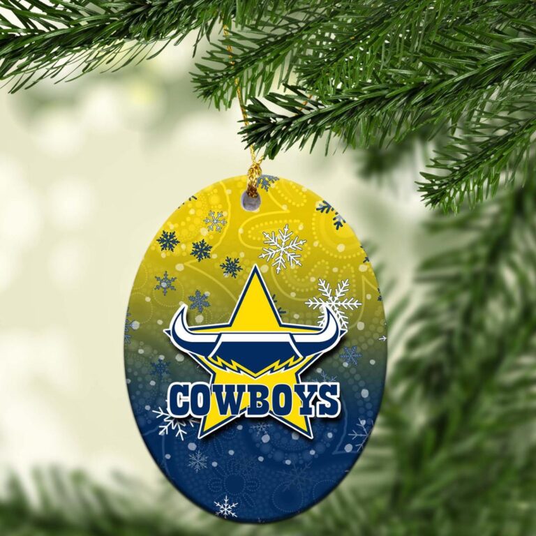 North Queensland Cowboys Christmas Ornament Snow