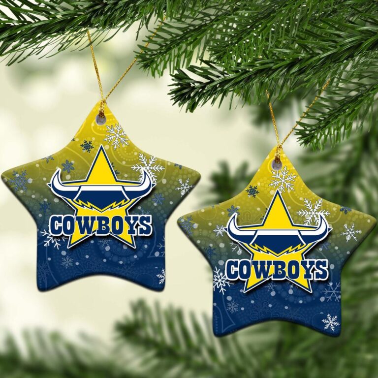 North Queensland Cowboys Christmas Ornament Snow
