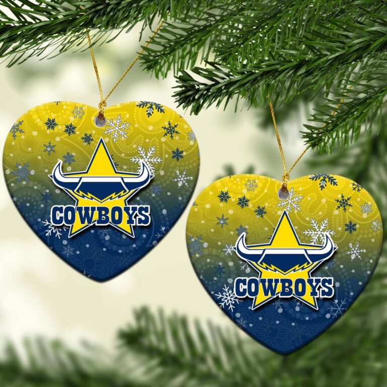 North Queensland Cowboys Christmas Ornament Snow