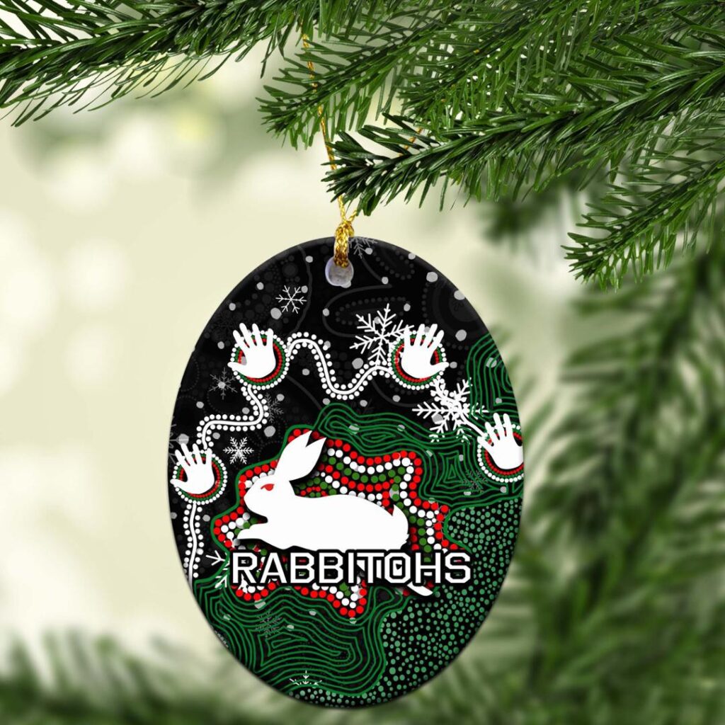 South Sydney Rabbitohs Christmas Ornament Snow