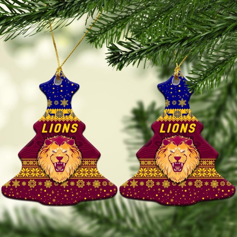 AFL Brisbane Lions Christmas Ornament Simple Style