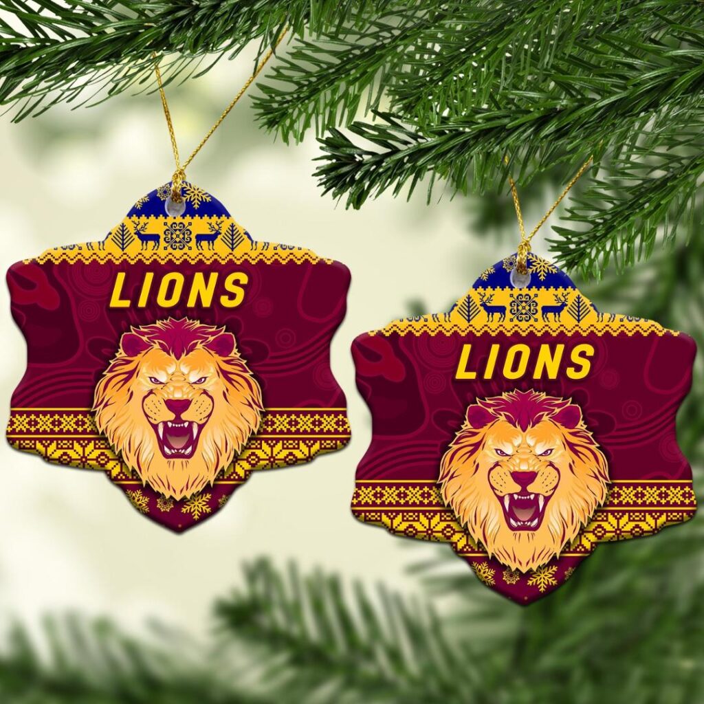 AFL Brisbane Lions Christmas Ornament Simple Style