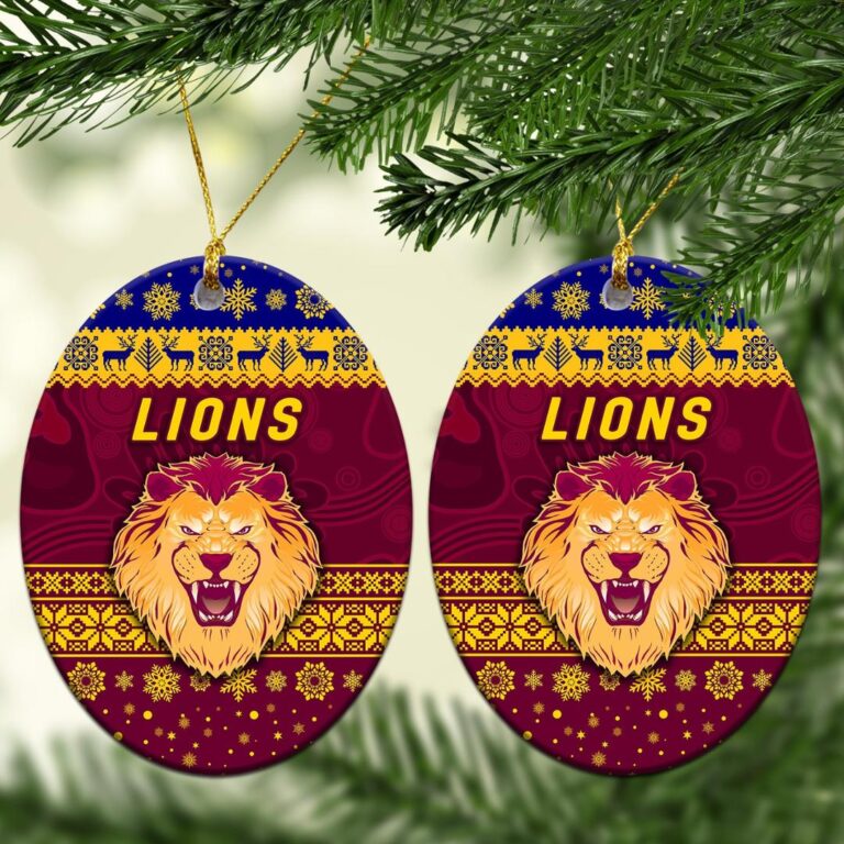 AFL Brisbane Lions Christmas Ornament Simple Style