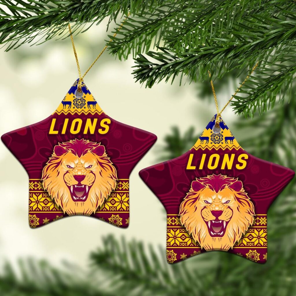 AFL Brisbane Lions Christmas Ornament Simple Style