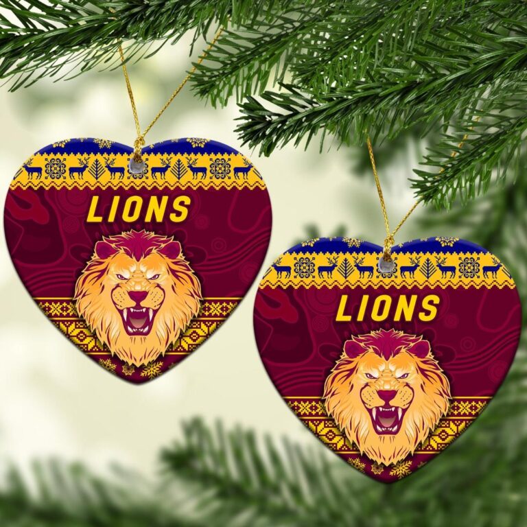 AFL Brisbane Lions Christmas Ornament Simple Style