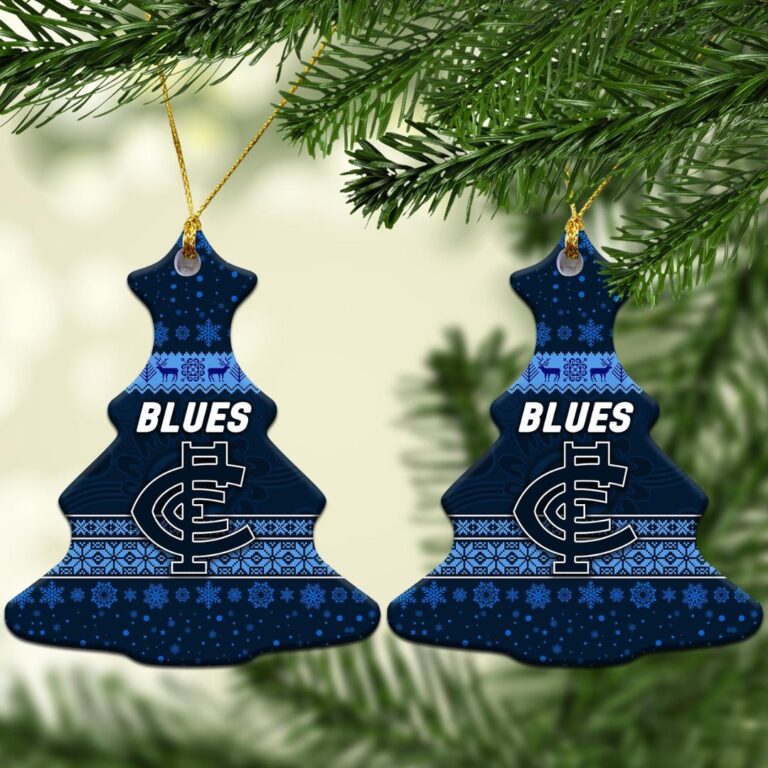 AFL Carlton Blues Christmas Ornament Simple Style