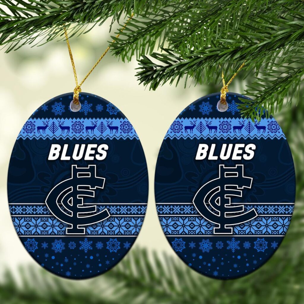 AFL Carlton Blues Christmas Ornament Simple Style