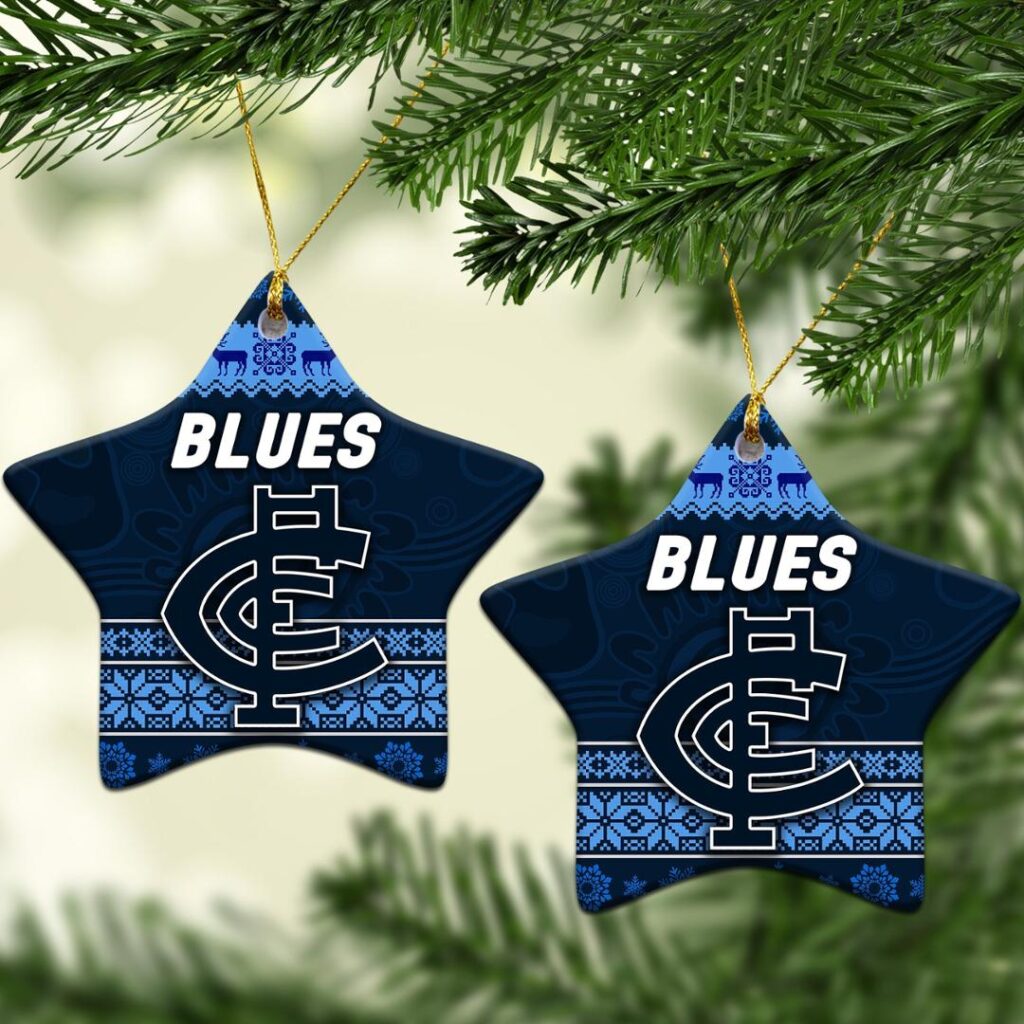 AFL Carlton Blues Christmas Ornament Simple Style