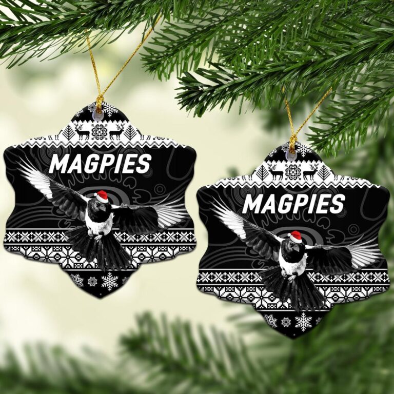 AFL Collingwood Magpies Christmas Ornament Simple Style