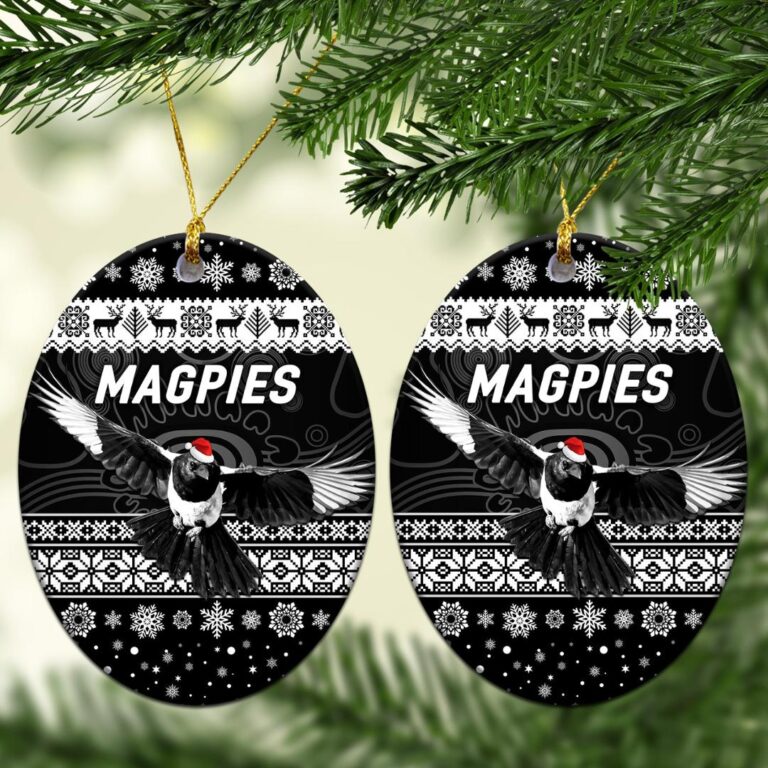 AFL Collingwood Magpies Christmas Ornament Simple Style