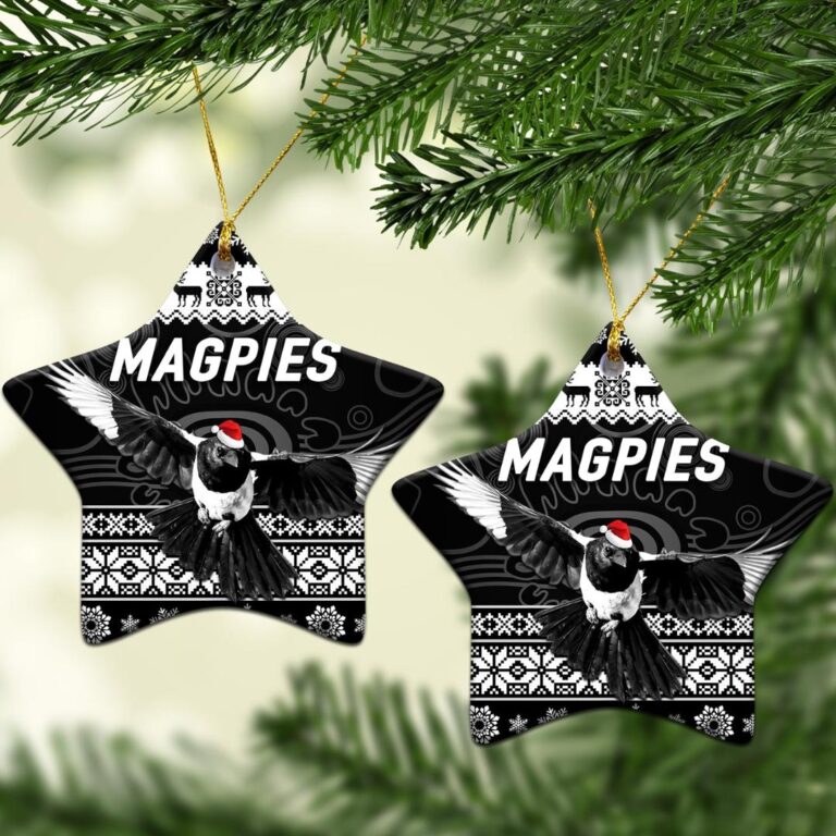AFL Collingwood Magpies Christmas Ornament Simple Style