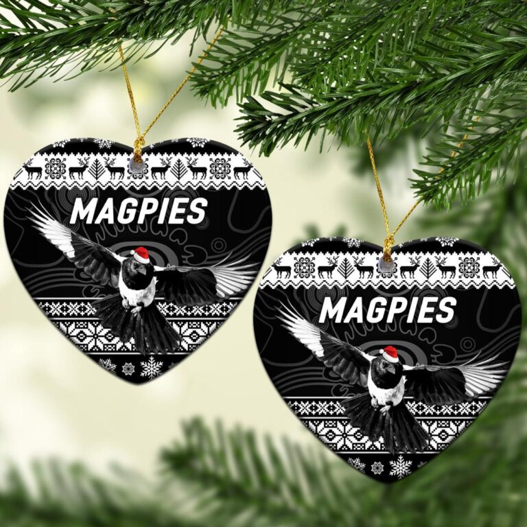 AFL Collingwood Magpies Christmas Ornament Simple Style