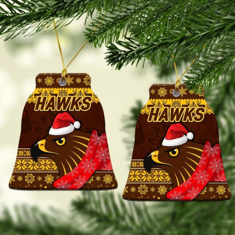 AFL Hawthorn Hawks Christmas Ornament Simple Style