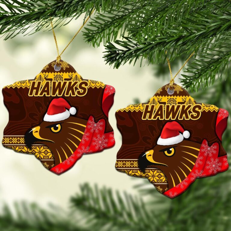 AFL Hawthorn Hawks Christmas Ornament Simple Style
