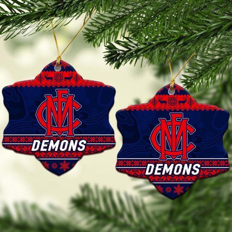 AFL Melbourne Demons Christmas Ornament Simple Style