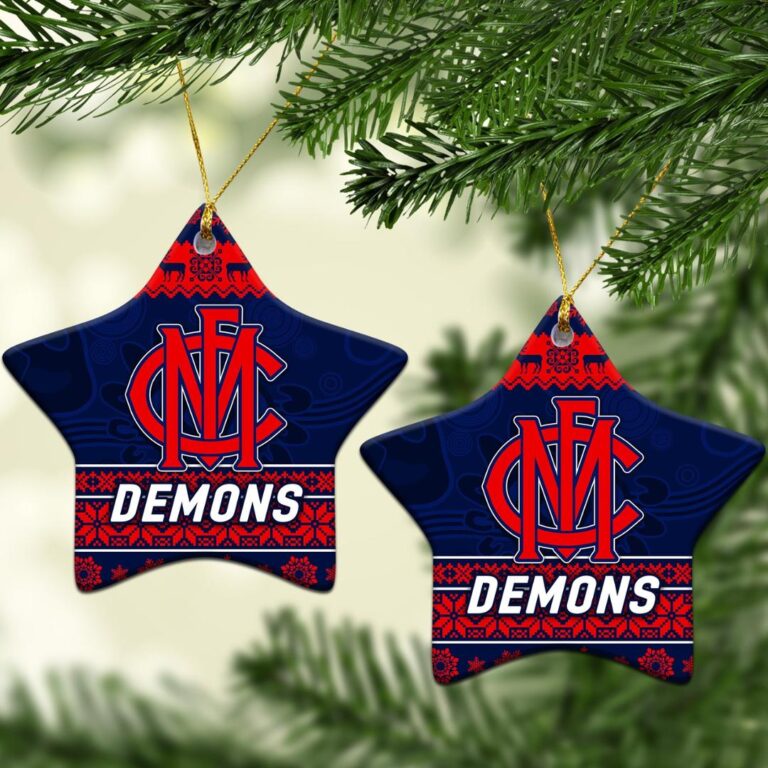 AFL Melbourne Demons Christmas Ornament Simple Style