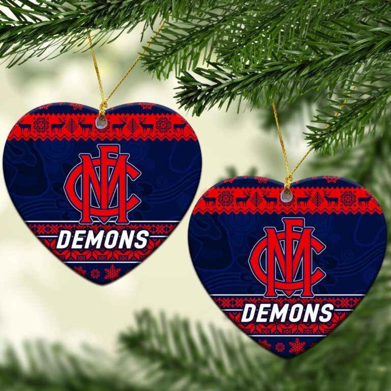 AFL Melbourne Demons Christmas Ornament Simple Style
