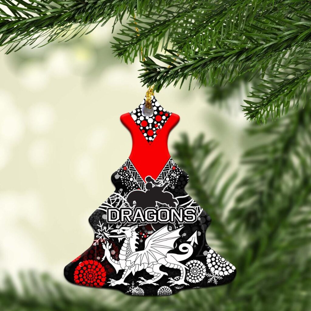 St. George Illawarra Dragons Christmas Ornament Snow