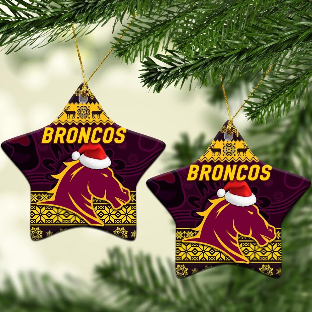 Brisbane Broncos Christmas Ornament Simple Style - Purple
