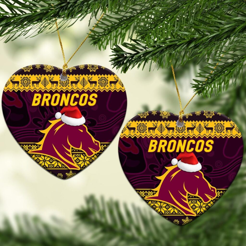 Brisbane Broncos Christmas Ornament Simple Style - Purple