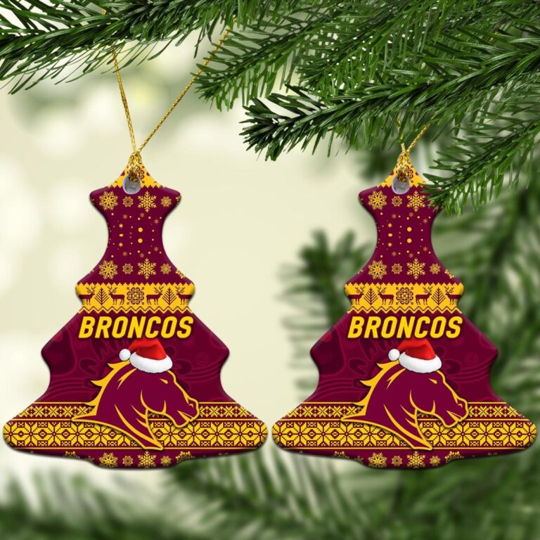 Brisbane Broncos Christmas Ornament Simple Style - Maroon