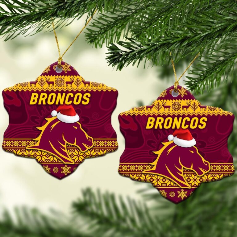 Brisbane Broncos Christmas Ornament Simple Style - Maroon