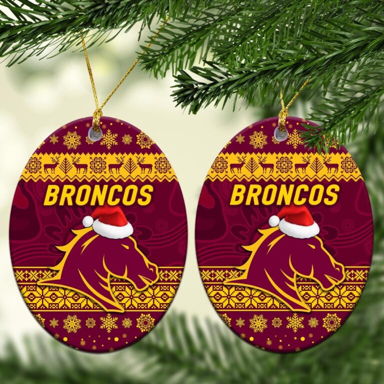 Brisbane Broncos Christmas Ornament Simple Style - Maroon