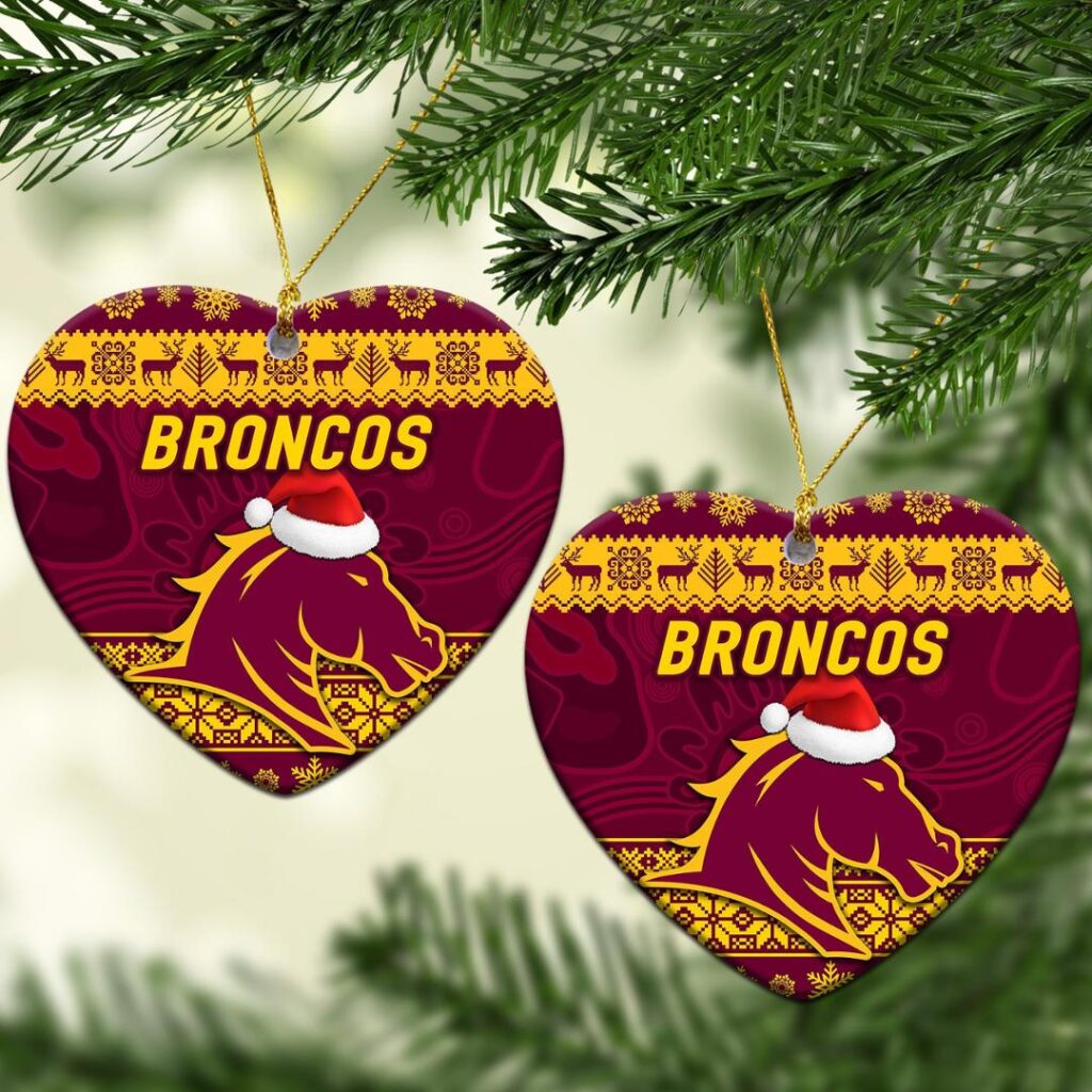 Brisbane Broncos Christmas Ornament Simple Style - Maroon