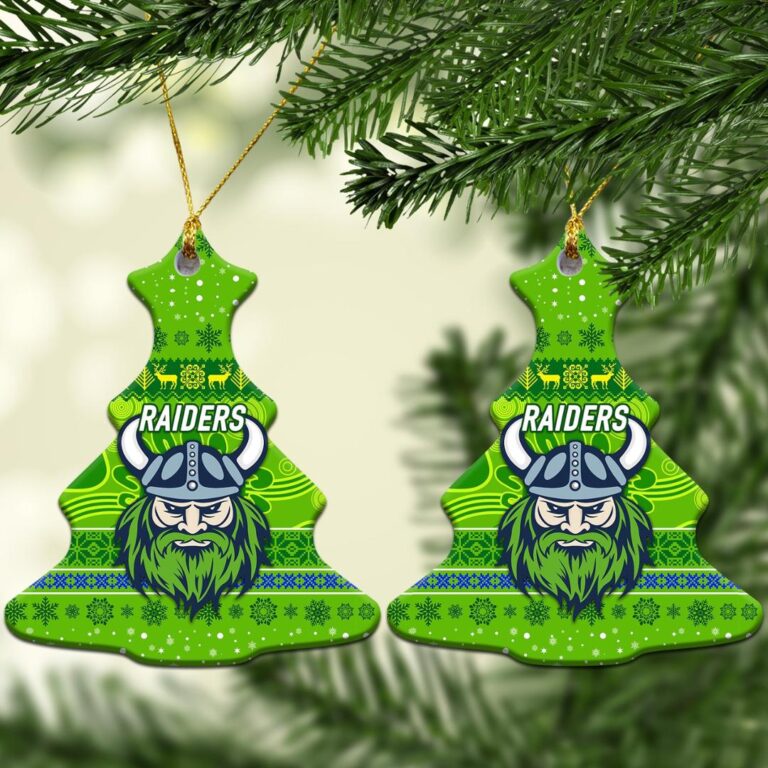 Canberra Raiders Christmas Ornament Simple Style - Green