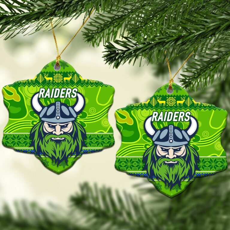Canberra Raiders Christmas Ornament Simple Style - Green