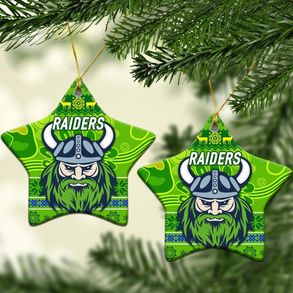 Canberra Raiders Christmas Ornament Simple Style - Green