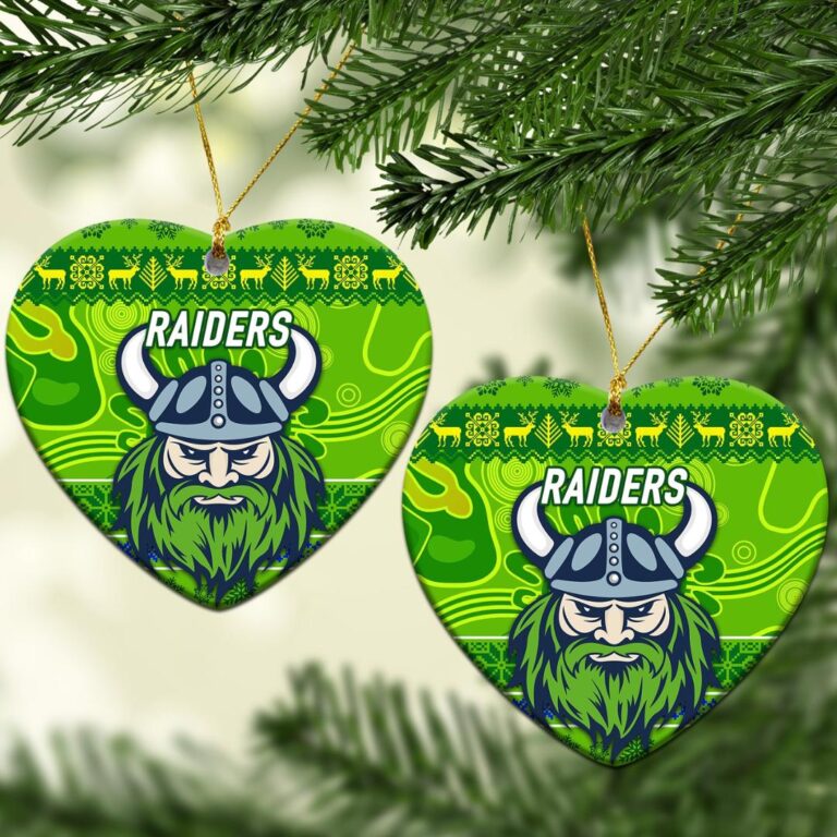 Canberra Raiders Christmas Ornament Simple Style - Green