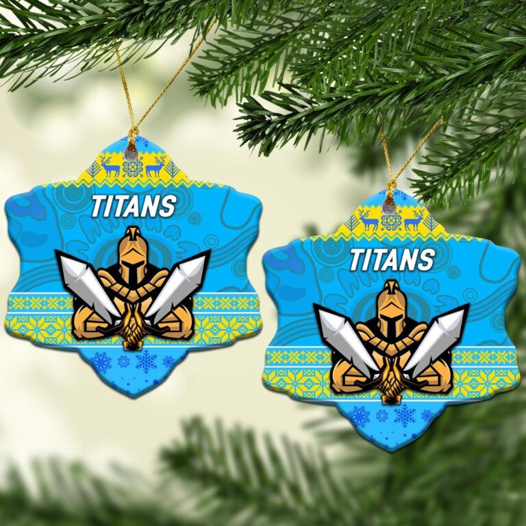 Gold Coast Titans Christmas Ornament Simple Style