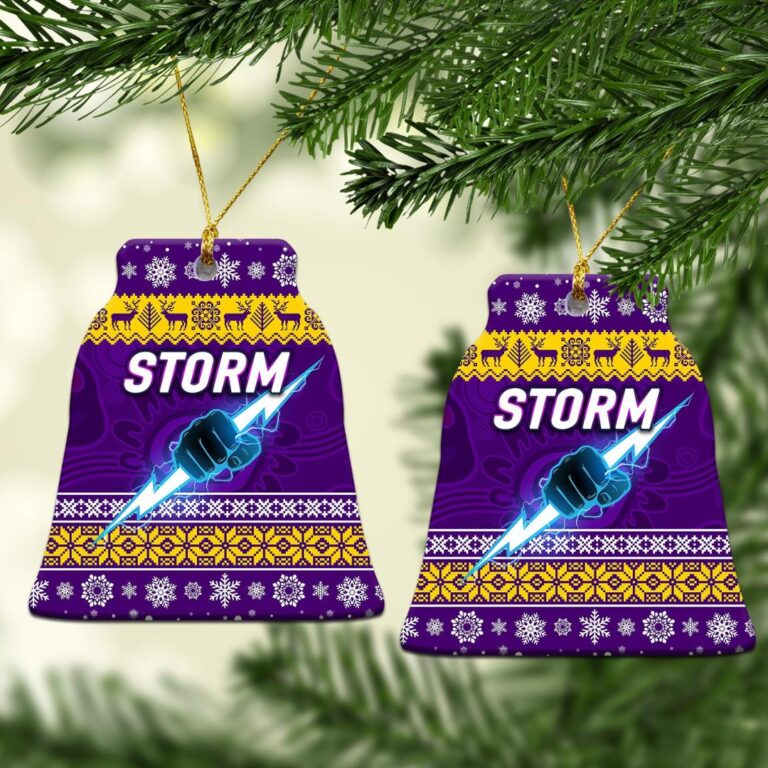 Melbourne Storm Christmas Ornament Simple Style - Purple