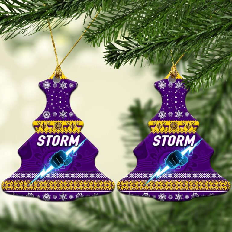 Melbourne Storm Christmas Ornament Simple Style - Purple