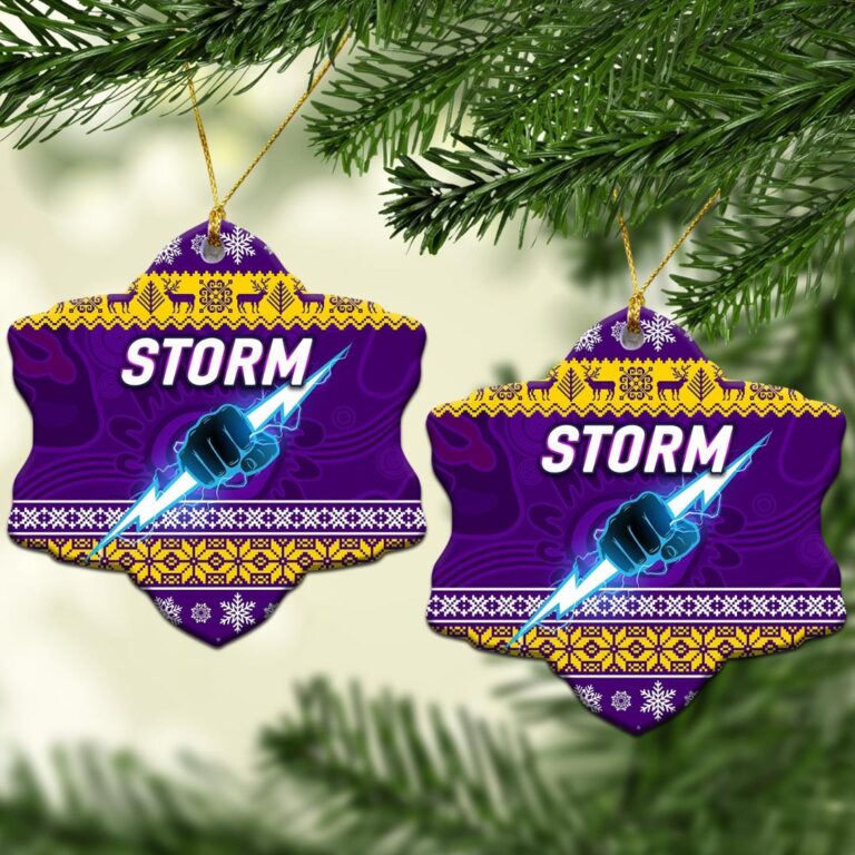Melbourne Storm Christmas Ornament Simple Style - Purple