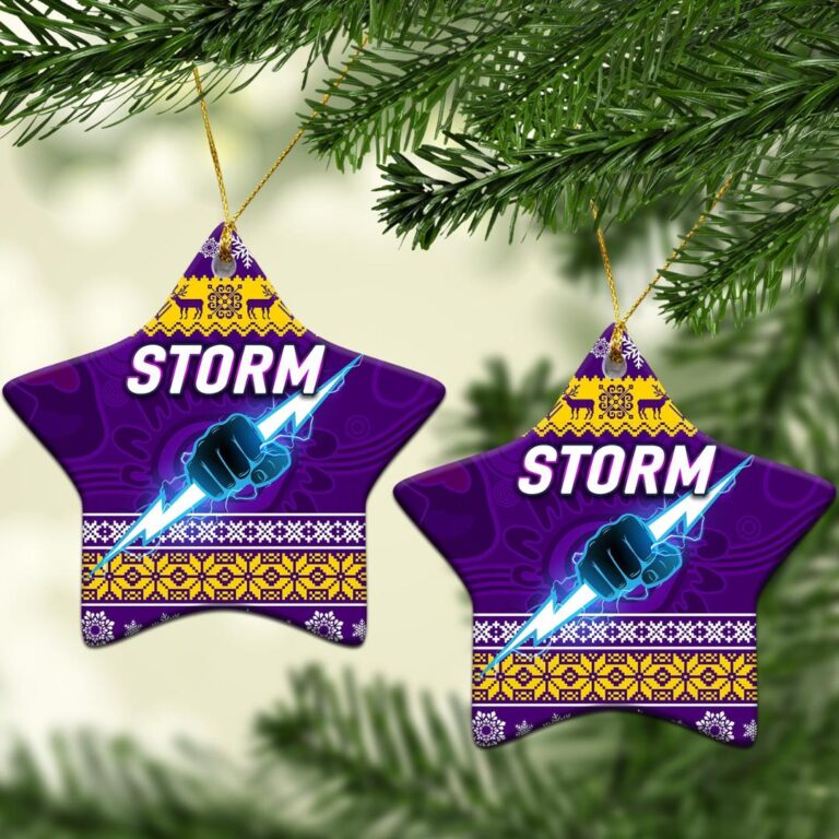 Melbourne Storm Christmas Ornament Simple Style - Purple