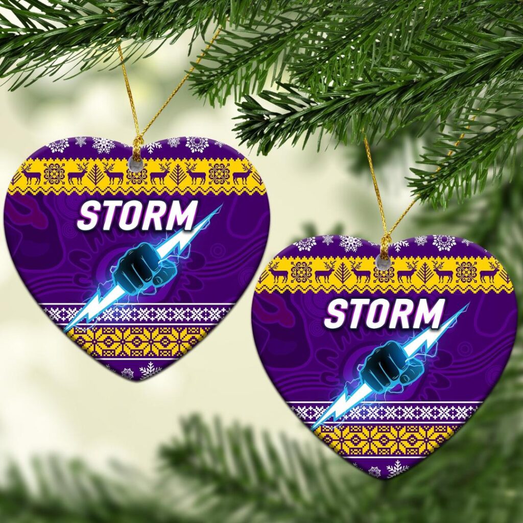 Melbourne Storm Christmas Ornament Simple Style - Purple