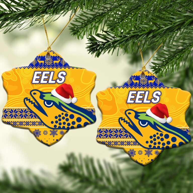 Parramatta Eels Christmas Ornament Simple Style - Gold