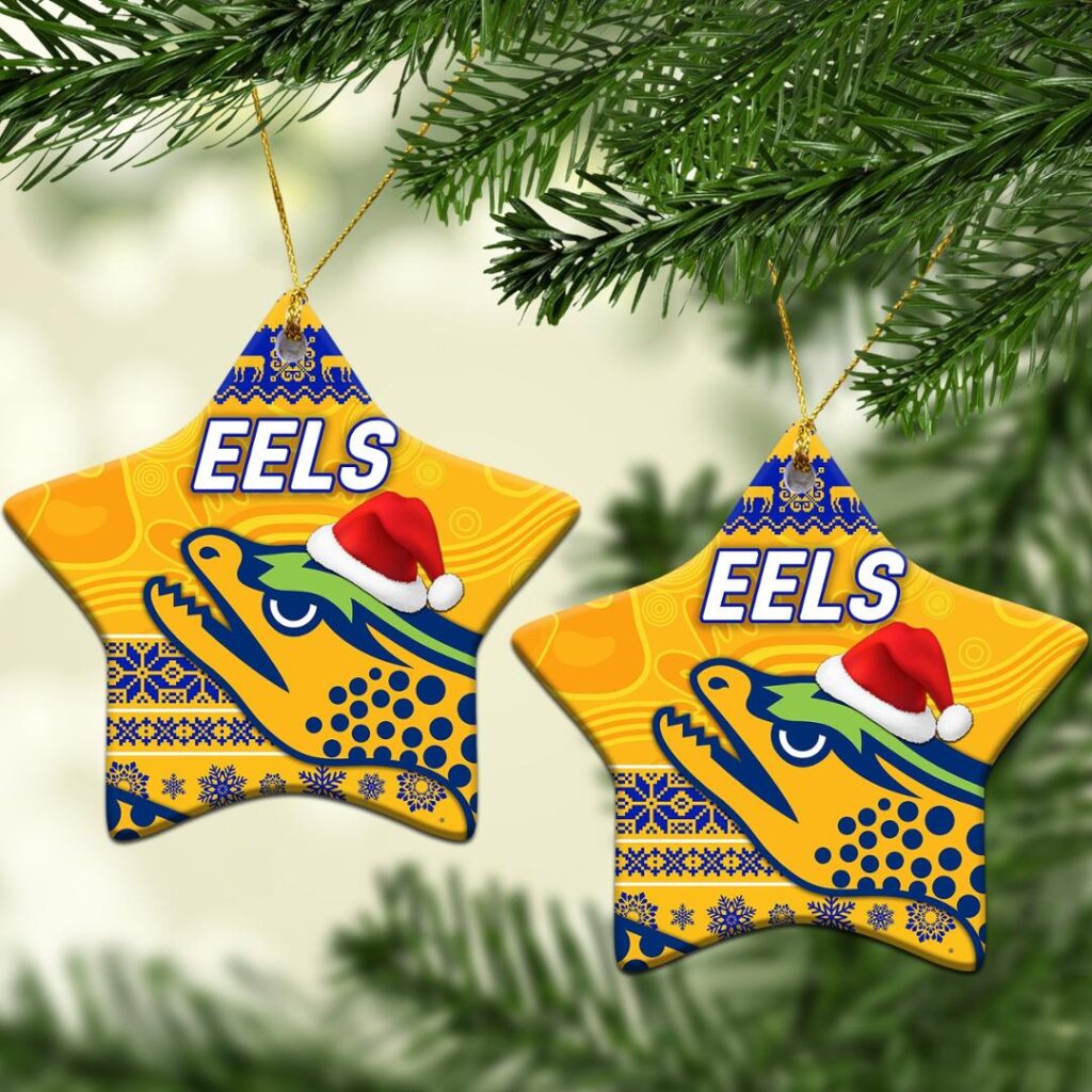 Parramatta Eels Christmas Ornament Simple Style - Gold