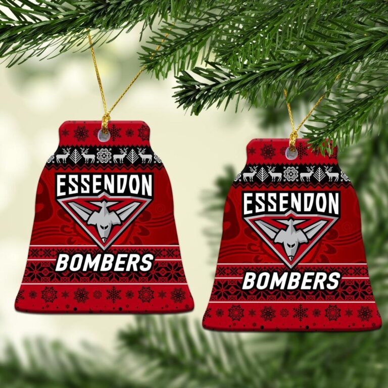 AFL Essendon Bombers Christmas Ornament Simple Style - Red