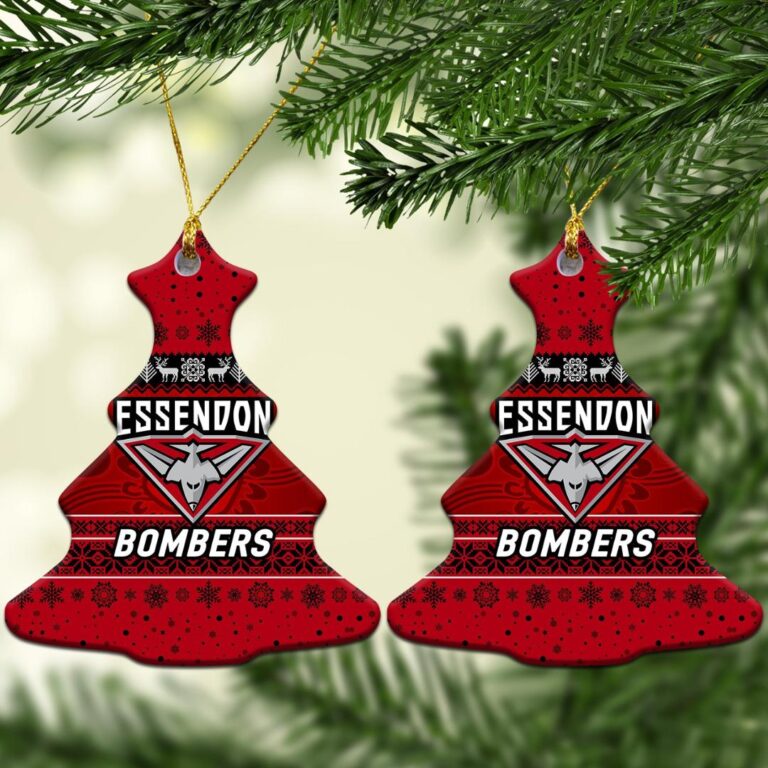 AFL Essendon Bombers Christmas Ornament Simple Style - Red