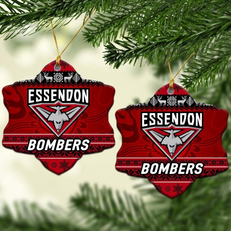 AFL Essendon Bombers Christmas Ornament Simple Style - Red