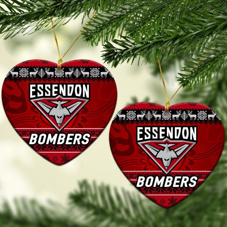 AFL Essendon Bombers Christmas Ornament Simple Style - Red
